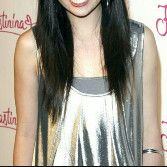 ACTUAL DRESS Designer Metallic Silver Dress With Pockets - Picture 4 of 6